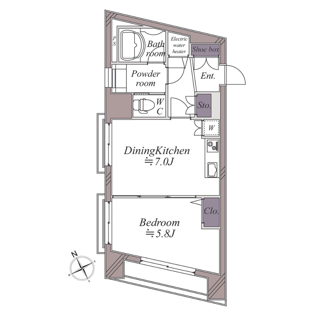 シャンブル牛込 504号室